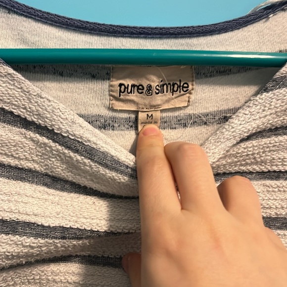 Terrycloth Striped Sweater - Picture 2 of 2